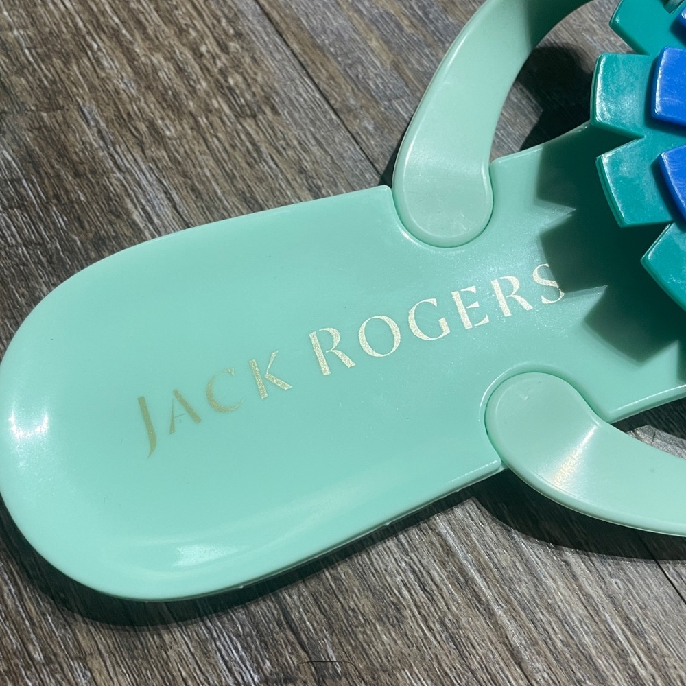 Jack Rogers Jelly Floral Flip Flops Sandals - Picture 3 of 5
